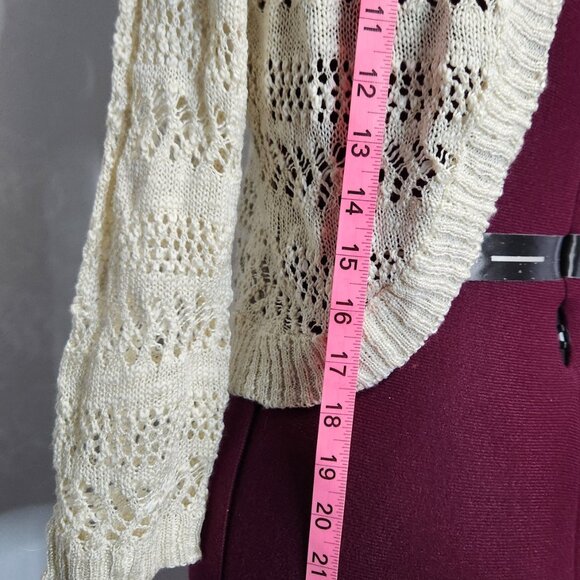 Cloud Chaser Cream Crochet Cover Up Shrug - Size S - Picture 7 of 9